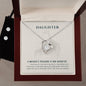 Forever Love Necklace and Cubic Zirconia Earring Set To my daughter-A mother_s treasure