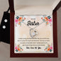Forever Love Necklace and Cubic Zirconia Earring Set To my Sister