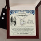 Forever Love Necklace and Cubic Zirconia Earring Set Dear Beautiful Grandaughter