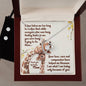 Forever Love Necklace and Cubic Zirconia Earring Set Thank you Mom