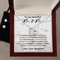 Forever Love Necklace and Cubic Zirconia Earring Set To my Beautiful Mom Love your Daughter
