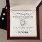 Forever Love Necklace and Cubic Zirconia Earring Set To My Daughter-From Mom