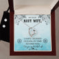 Forever Love Necklace and Cubic Zirconia Earring Set My dear Navy wife