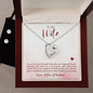 Forever Love Necklace and Cubic Zirconia Earring Set To my wife-You are the most beautiful thing