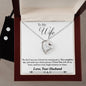 Forever Love Necklace and Cubic Zirconia Earring Set Husband to wife final fourth text