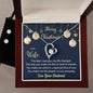 Forever Love Necklace and Cubic Zirconia Earring Set Merry Christmas to my Wife