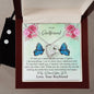 Forever Love Necklace and Cubic Zirconia Earring Set To my Girlfriend