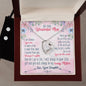 Forever Love Necklace and Cubic Zirconia Earring Set To My wanderful Mom