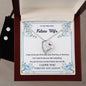 Forever Love Necklace and Cubic Zirconia Earring Set To my Beloved Future Wife5