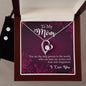 Forever Love Necklace and Cubic Zirconia Earring Set To My Mom you are the person