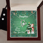 Forever Love Necklace and Cubic Zirconia Earring Set Merry Christms to my Daughter2