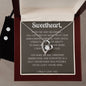 Forever Love Necklace and Cubic Zirconia Earring Set Sweetheart