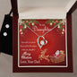 Forever Love Necklace and Cubic Zirconia Earring Set Merry Christms to my Daughter3