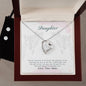 Forever Love Necklace and Cubic Zirconia Earring Set To my daughter-You are the beat of