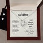 Forever Love Necklace and Cubic Zirconia Earring Set To my daughter-You are one of the
