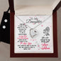 Forever Love Necklace and Cubic Zirconia Earring Set To Daughter Loving and Breathing