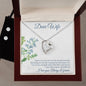 Forever Love Necklace and Cubic Zirconia Earring Set Dear Wife I Love you Always and Forever