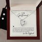 Forever Love Necklace and Cubic Zirconia Earring Set To my Girlfriend-I choose you