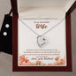 Forever Love Necklace and Cubic Zirconia Earring Set To my Beautiful Wife If-I-had-to-choose-between
