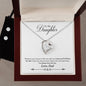 Forever Love Necklace and Cubic Zirconia Earring Set To Daughter from Dad