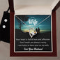Forever Love Necklace and Cubic Zirconia Earring Set To my Wife Love your husband