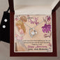 Forever Love Necklace and Cubic Zirconia Earring Set Happy Anniversary Dear Wife
