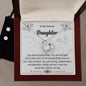 Forever Love Necklace and Cubic Zirconia Earring Set To my Dearest Daughter