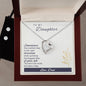 Forever Love Necklace and Cubic Zirconia Earring Set To my Daughter Sometimes