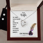 Forever Love Necklace and Cubic Zirconia Earring Set To my wife-Stay positive