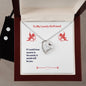 Forever Love Necklace and Cubic Zirconia Earring Set To My Lovely Girlfriend Valentine