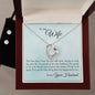Forever Love Necklace and Cubic Zirconia Earring Set To My Wife - Proud To Be Your Husband