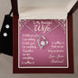 Forever Love Necklace and Cubic Zirconia Earring Set To My Beautiful Wife- Without you I am nothing