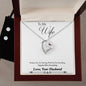 Forever Love Necklace and Cubic Zirconia Earring Set Husband to wife final Third text