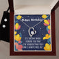 Forever Love Necklace and Cubic Zirconia Earring Set Happy Birthday Sister