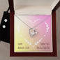 Forever Love Necklace and Cubic Zirconia Earring Set Happy Mother's Day Thank you for all you do