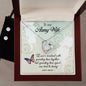 Forever Love Necklace and Cubic Zirconia Earring Set To my Army wife