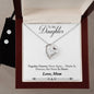 Forever Love Necklace and Cubic Zirconia Earring Set Mother to daughter final first text