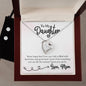 Forever Love Necklace and Cubic Zirconia Earring Set To My Daughter