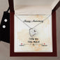 Forever Love Necklace and Cubic Zirconia Earring Set Happy Anniversary