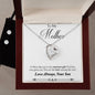 Forever Love Necklace and Cubic Zirconia Earring Set Son to mother