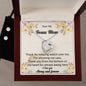 Forever Love Necklace and Cubic Zirconia Earring Set To My Bonus Mom