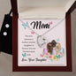 Forever Love Necklace and Cubic Zirconia Earring Set Mom, The love between a mother and her daughter is forever