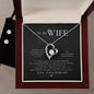 Forever Love Necklace and Cubic Zirconia Earring Set To my wife- I promise