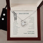 Forever Love Necklace and Cubic Zirconia Earring Set To my daughter-I wish you