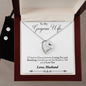 Forever Love Necklace and Cubic Zirconia Earring Set Husband to wife final fifth text