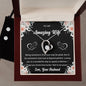 Forever Love Necklace and Cubic Zirconia Earring Set To My Amazing Wife