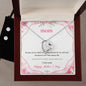 Forever Love Necklace and Cubic Zirconia Earring Set Mom Happy Mother's Day