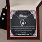 Forever Love Necklace and Cubic Zirconia Earring Set To My Beautiful Mom2