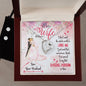 Forever Love Necklace and Cubic Zirconia Earring Set To My Wife