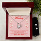 Forever Love Necklace and Cubic Zirconia Earring Set Mommy to be-To my mommy-I can hear you